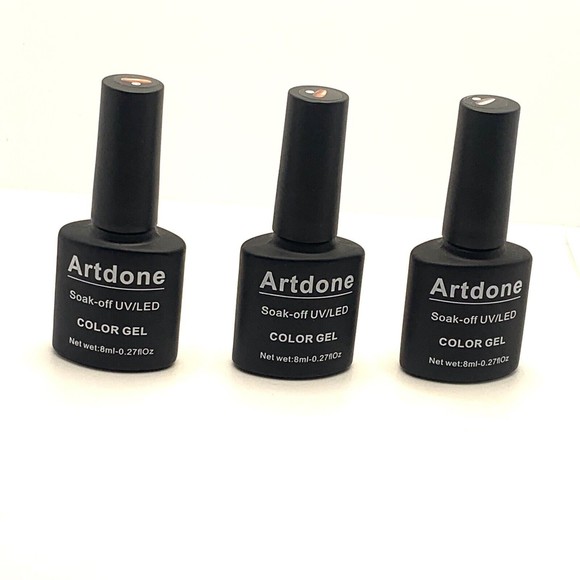 ARTDONE 3 Colors Gel UV/LED Nail Polish Kit Soak Off NEW/ - Picture 1 of 2